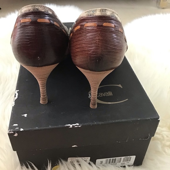 Roberto Cavalli kitten heel 38 jeans pattern - Picture 4 of 10